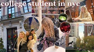 SCHOOL WEEK IN MY LIFE @ Fordham Uni  NYC holiday vlog, romanticizing finals, & super productive!