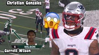 Garrett Wilson Vs Christian Gonzalez  (WR Vs CB) Jets Vs Patriots 2024 highlights