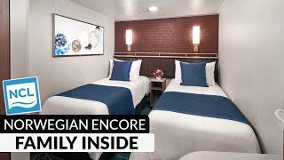 Norwegian Encore | Family Inside Stateroom Full Tour & Review 4K | Category I4