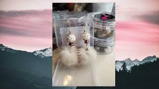 Making Cute Statement Earrings using Jesse James Beads "Sweater Weather Bead Collection: Cozy Up"