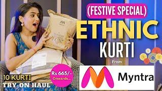 Festive special Kurti’s from MYNTRA || Tryon | Honest Review || gimaashi