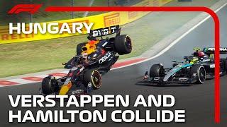 Verstappen and Hamilton Collide! | 2024 Hungarian Grand Prix