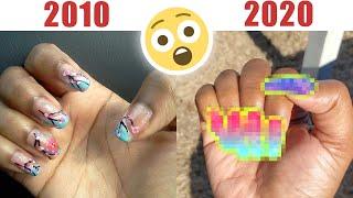 10 Year Challenge 2020 - Recreating an Acrylic Nail Design from 10 Years Ago