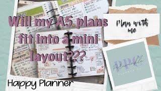 Seeing if I can use a MINI Happy Planner to fit ALL my A5 plans??? | DOWNSIZING a planner