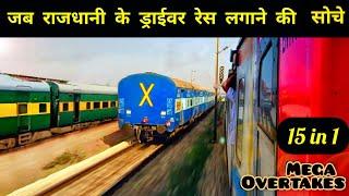 Fast Race between Trains : High speed PARALLEL OVERTAKES by Rajdhani Express • Indian Railways