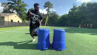 Running Back footwork mechanics - technique - fundamentals and agility drills.