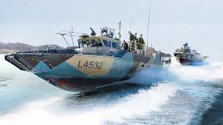 US Marines Try Swedish Monstrously Powerful Riverine Boats at Full Speed