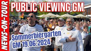 GER/HUN Fussball #EM2024 Deutsche Nationalhymne @Sommerbiergarten Gummersbach