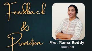 Video Byte from Mrs. Rama Reddy (Youtuber : Rama Reddy Maths Academy)