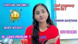 I Will Answer all the Questions! Youtube income? in-laws Problem? Baby weight? RANDOM Qna ️