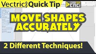 Move Shapes to Exact Locations w Guidelines or Move Tool - Vectric VCarve, Aspire, & Cut2D Quick Tip