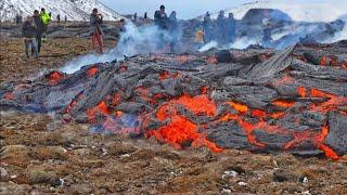 HUGE EXPERIENCE - Closest You Will Ever Be To An Erupting Volcano!!! - Iceland Volcano Eruption