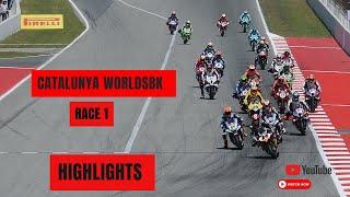 Catalunya WorldSBK Race 1 HIGHLIGHTS