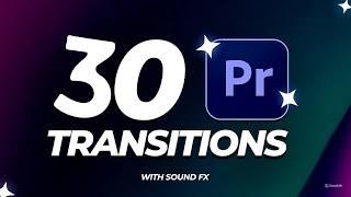 30 Free Smooth Transitions Presets Pack for Adobe Premiere Pro.