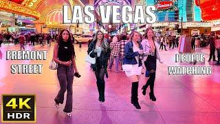 Fremont Street Las Vegas Night People Watching | 2024