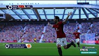 Manchester United vs Arsenal ● Scoreboard Barclays Premier League, 2007 | PES 2021