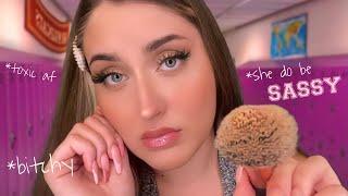 ASMR deutsch Popular Mean Girl does your Makeup | Toxic friend schminkt dich  Bitchy Roleplay