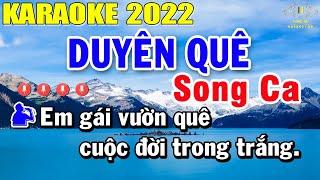 Duyên Quê Karaoke Song Ca | Beat Mới Dễ Hát Âm Thanh Chuẩn | Trọng Hiếu