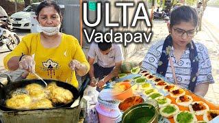 Mother and Daughter Making Ulta Vada Pav Surat | Street Food India