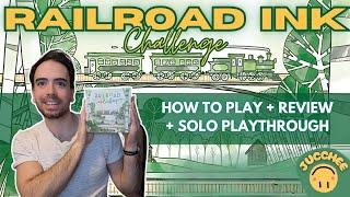 Railroad Ink Challenge - How To Play +  Solo Playthrough + Review (Lush Green)