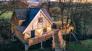 An Amazing Hand Built Tree House With Hot Tub - A UK Holiday Home (Full Tour)