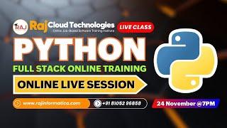 Python Full Stack Online Realtime Job-based Live Training Demo-1 By Javeed - Raj Cloud Technologies