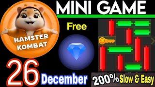 26 December  Puzzle Trick: P2E Hamster Kombat key MiniGame Solved, slow step by step! 