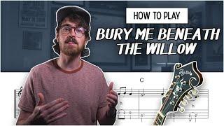 How to Play "Bury Me Beneath the Willow" 3 Ways /// Mandolin Lesson (Beginner)