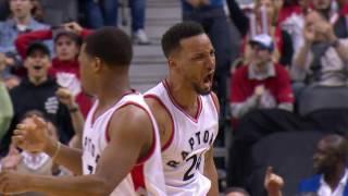 Norman Powell Ignites the Raptors with a Pair of Power Dunks | April 24, 2017