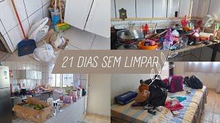 21 DIAS SEM LIMPAR A CASA  FAXINA E ORGANIZAÇÃO NA CASA TODA TAVA UM CAOS  TÃO SUJA 2 dias limpando