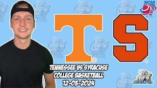 Tennessee vs Syracuse 12/3/24 Free College Basketball Picks and Predictions  | NCAAB Pick