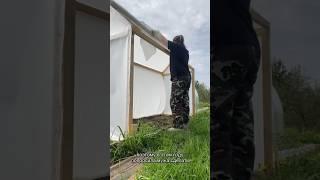 Сделали огуречник #огуречник #огород #сажаем #посадки #рассада #огурцы