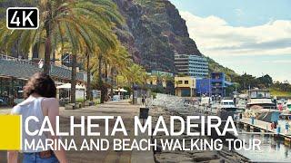 Calheta Beach & Marina, Madeira, Portugal | Calheta Walking Tour 4K