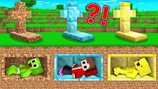 Baby JJ vs Mikey vs Banana Kid GRAVE Build Survive Battle in Minecraft! - (JJ and Mikey TV)