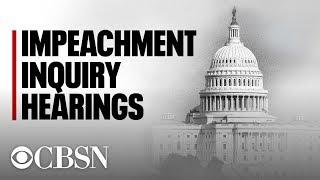 Trump Impeachment hearings live: Public testimony from Volker, Vindman, Williams & Morrison