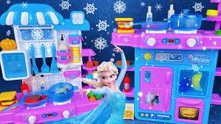 7 Minutes Satisfying with Unboxing Frozen Elsa Kitchen Cooking Playset ASMR | Review Toys