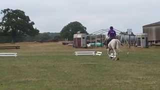 Andy Leigh riding Aria in Dressage Test Prelim18 at Snowball Farm Equestrian Centre