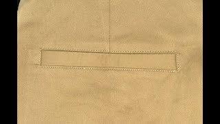 How to sew single welt pant pocket