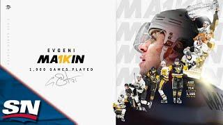 Penguins Honour Evgeni Malkin Hitting 1000-Game Milestone With Tribute Video