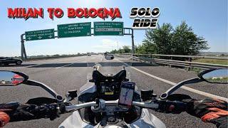 FIRST SOLO RIDE IN ITALY || MILAN TO BOLOGNA ON DUCATI