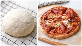 PIZZA DOUGH recipe! How to make pizza at home | easy recipe