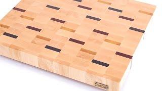 Making an end grain cutting board with colored strips