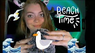 ASMR| Beach/Ocean Sounds (Seagull noises, & wave sounds)