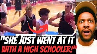 SABRINA IONESCU CATCHES BACKLASH FOR GOING AT A HIGH SCHOOLER DURING HER NIKE TOUR!