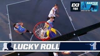 Zarytska with the lucky roll! - FIBA 3x3 World Cup 2017