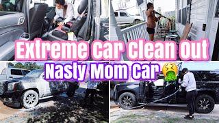 EXTREME!! OUTDOOR CLEAN WITH ME || MASSIVE CAR CLEAN OUT!! || CLEANING MOTIVATION || giraffe tools