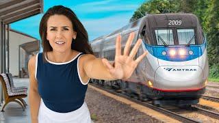 We Rode America's FASTEST Train (We ALMOST GOT LEFT!)