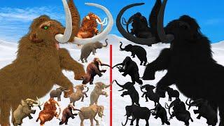 ARBS Prehistoric Mammals vs ARK Shadow Itself Mammals Size Mammoth Vs Mammoth Animal Epic Battle