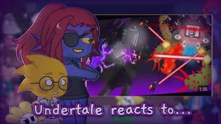 Undertale reacts to Titan Tv Man vs Omega Flowey