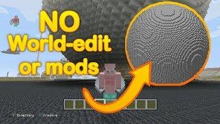 Minecraft - How to make a GIANT sphere (WITHOUT WORLDEDIT) *easy*